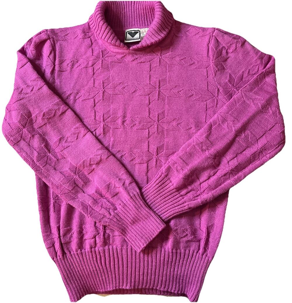 Obermeyer Women’s M Pink Katie Snowflake 100% Wool Pullover Sweater